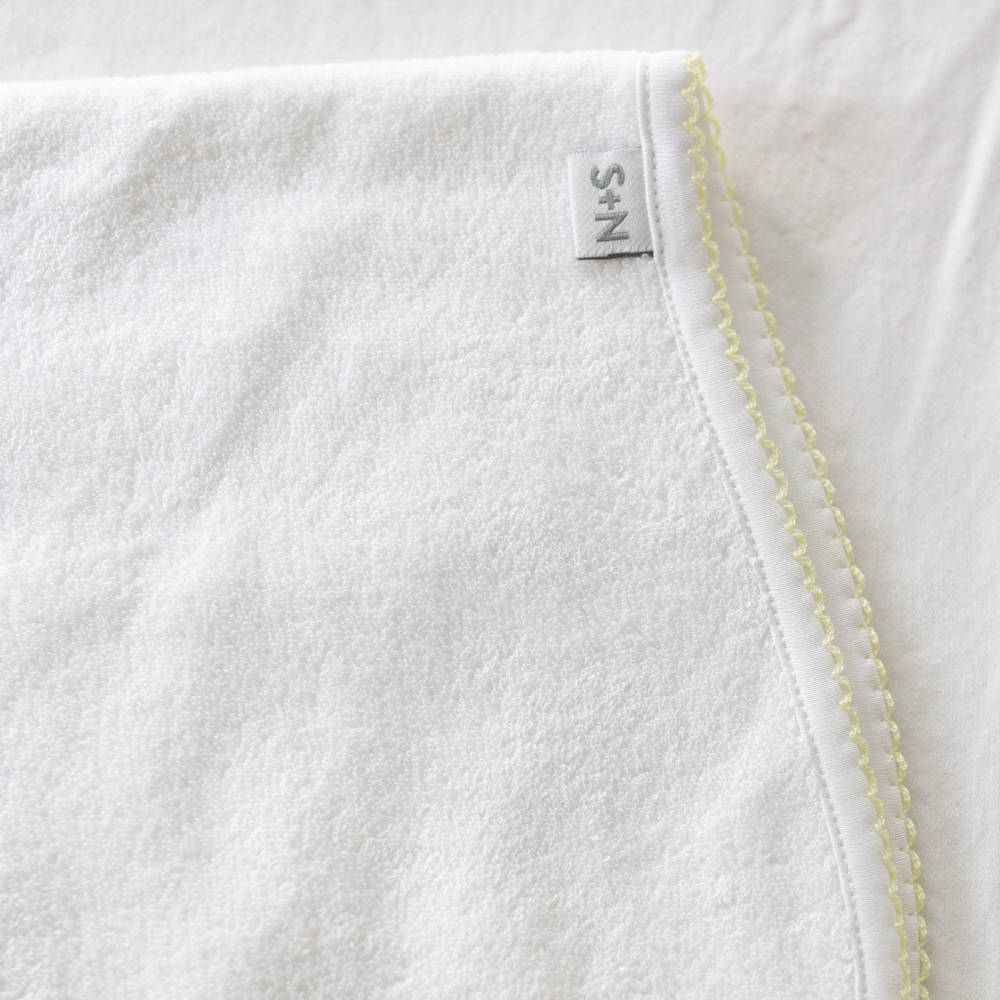 Terry/Picot Baby Burp Cloth in Yellow