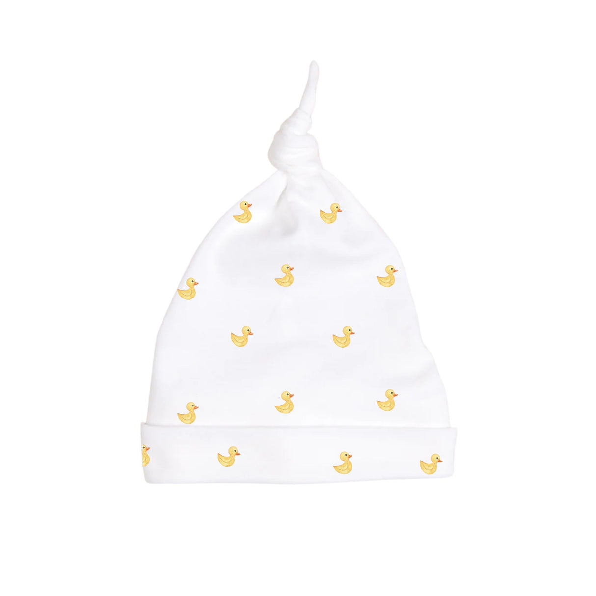 Little Duckling Top-Knot Receiving Hat