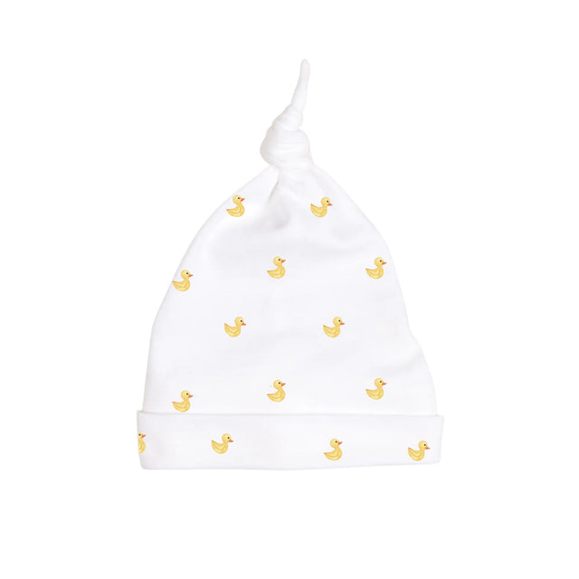 Little Duckling Top-Knot Receiving Hat