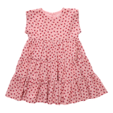 Peachy Dress - Pink Tiny Roses