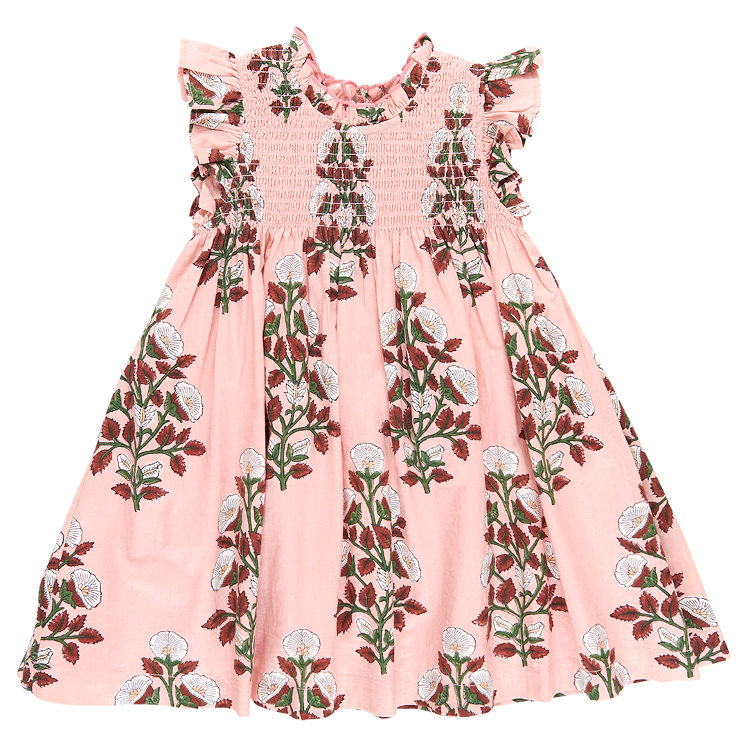 Stevie Dress - Pink Bouquet Floral Front