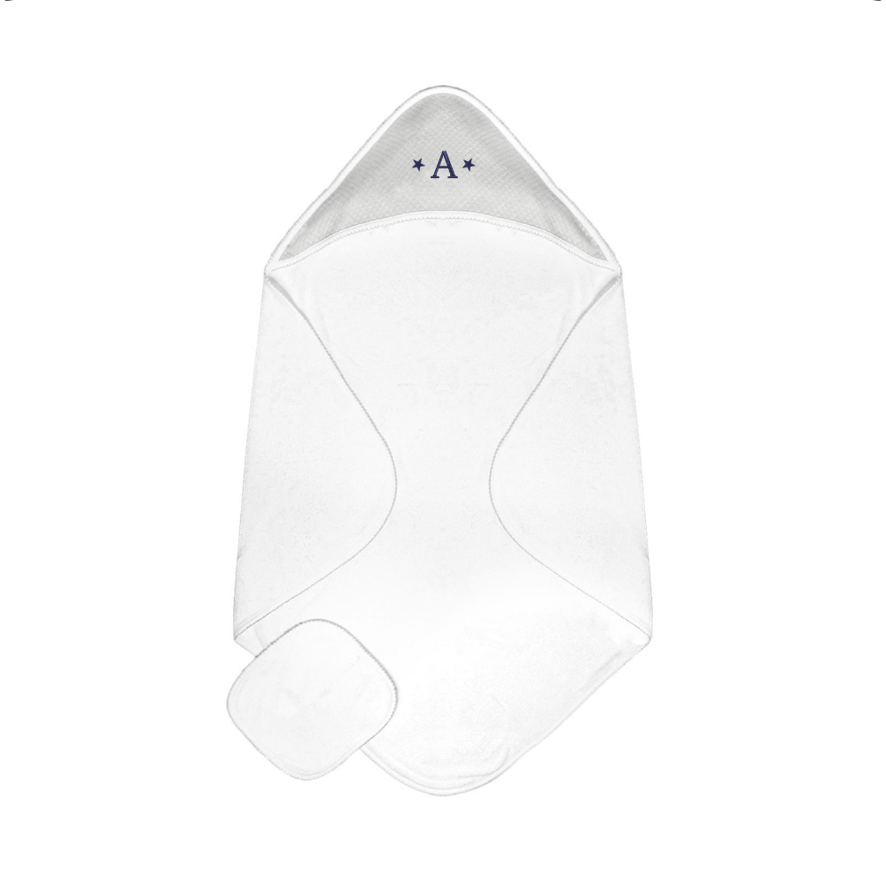 Diamond Baby Towel + Wash Set in Grey