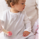Classic Stripe Double Layer Sleep Sack in Grey
