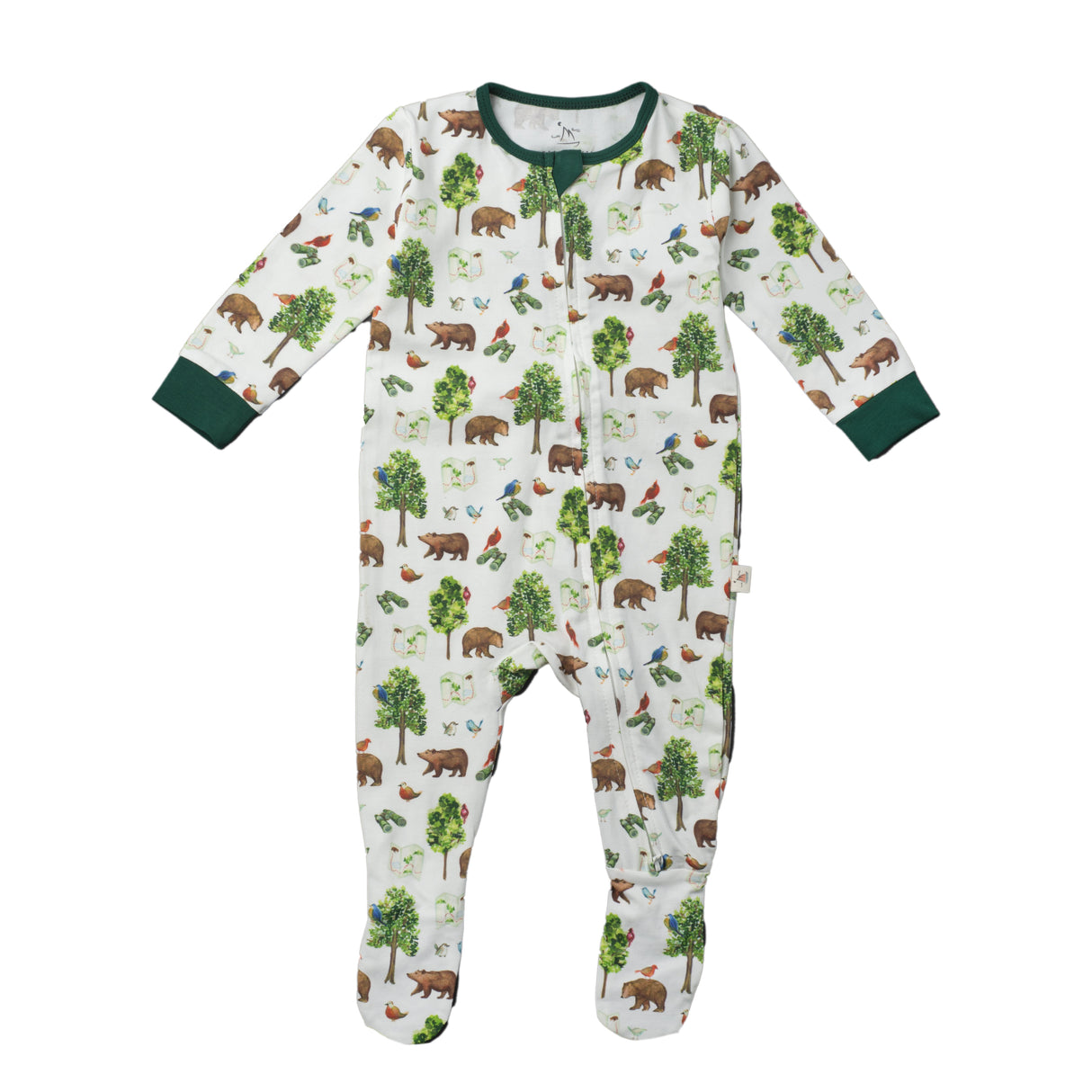 Double Zip Footed One-Piece - Bear Hunt