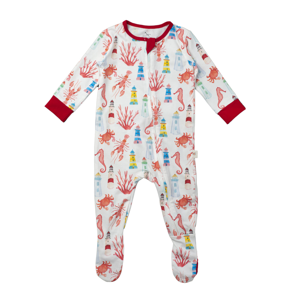 Double Zip Footed One-Piece - Montauk Sea