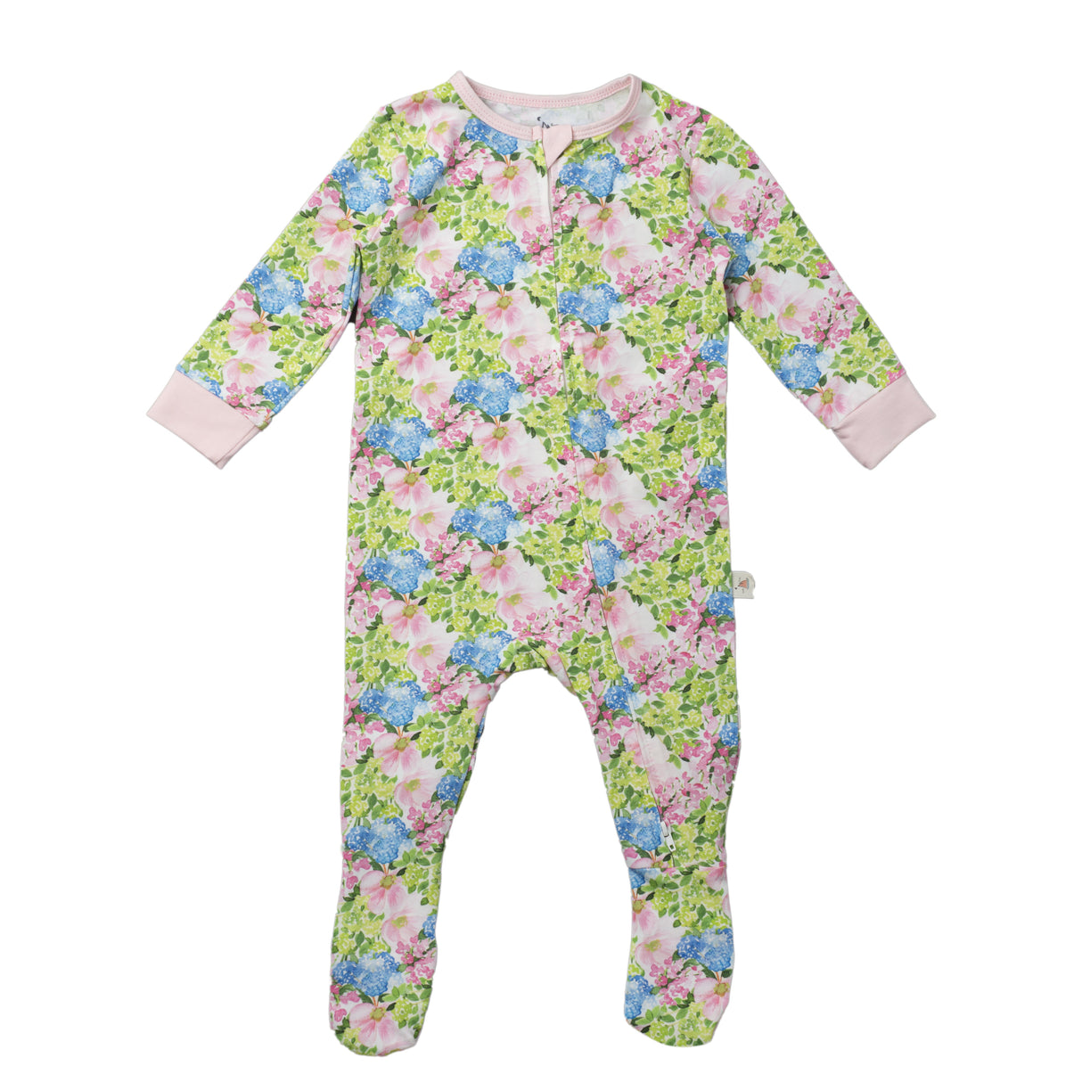 Double Zip Footed One-Piece - Amagansett Bouquet