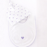 lavender love bib/hat