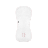 Terry/Picot Baby Burp Cloth in Light Pink