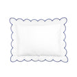 Scalloped Trim Pillow in Navy