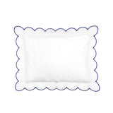 Scalloped Trim Pillow in Navy