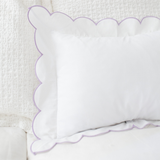 Scalloped Trim Pillow in Lavender