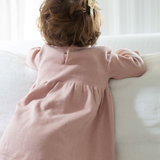 Baby Cozy Knit Dress  in Pink Pearl