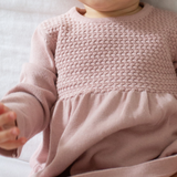 Baby Cozy Knit Dress  in Pink Pearl