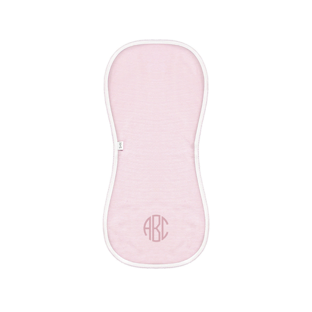 Popcorn Baby Burp Cloth in Light Pink