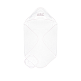 Terry/Picot Baby Towel + Wash Set in Light Pink