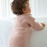 Baby Cozy Knit Romper in Pink Pearl