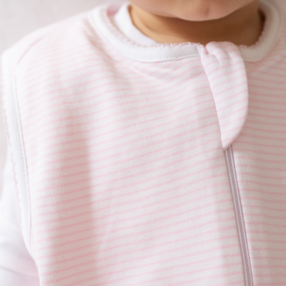 Classic Stripe Double Layer Sleep Sack in Pink