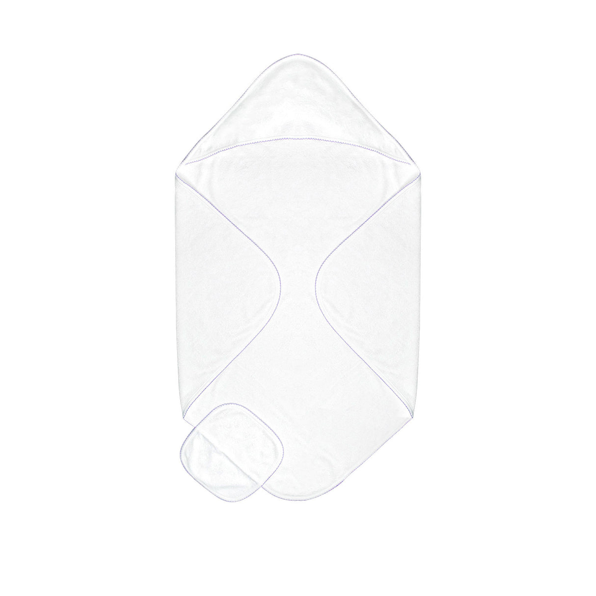 Terry/Picot Baby Towel + Wash Set in Lavender