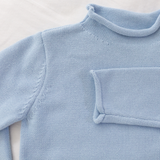 Rollneck Sweater in Light Blue