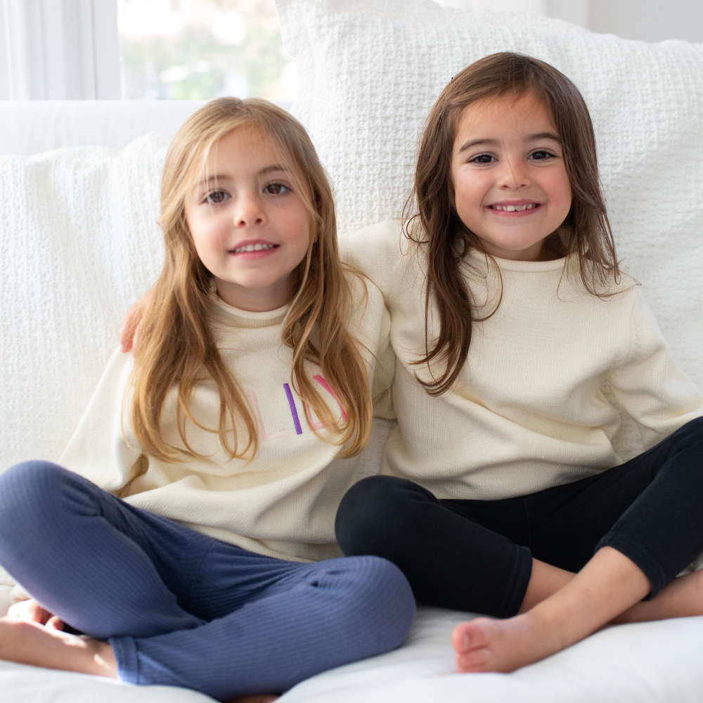 Rollneck Cotton Sweater in Ivory