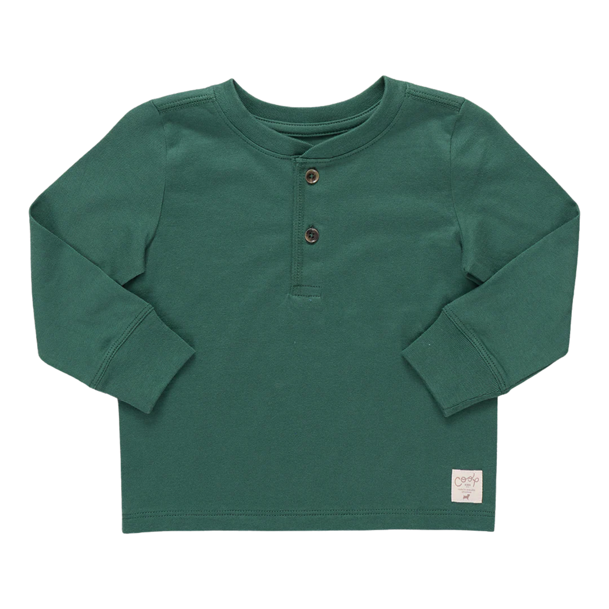 Scout Long Sleeve Henley - Pine