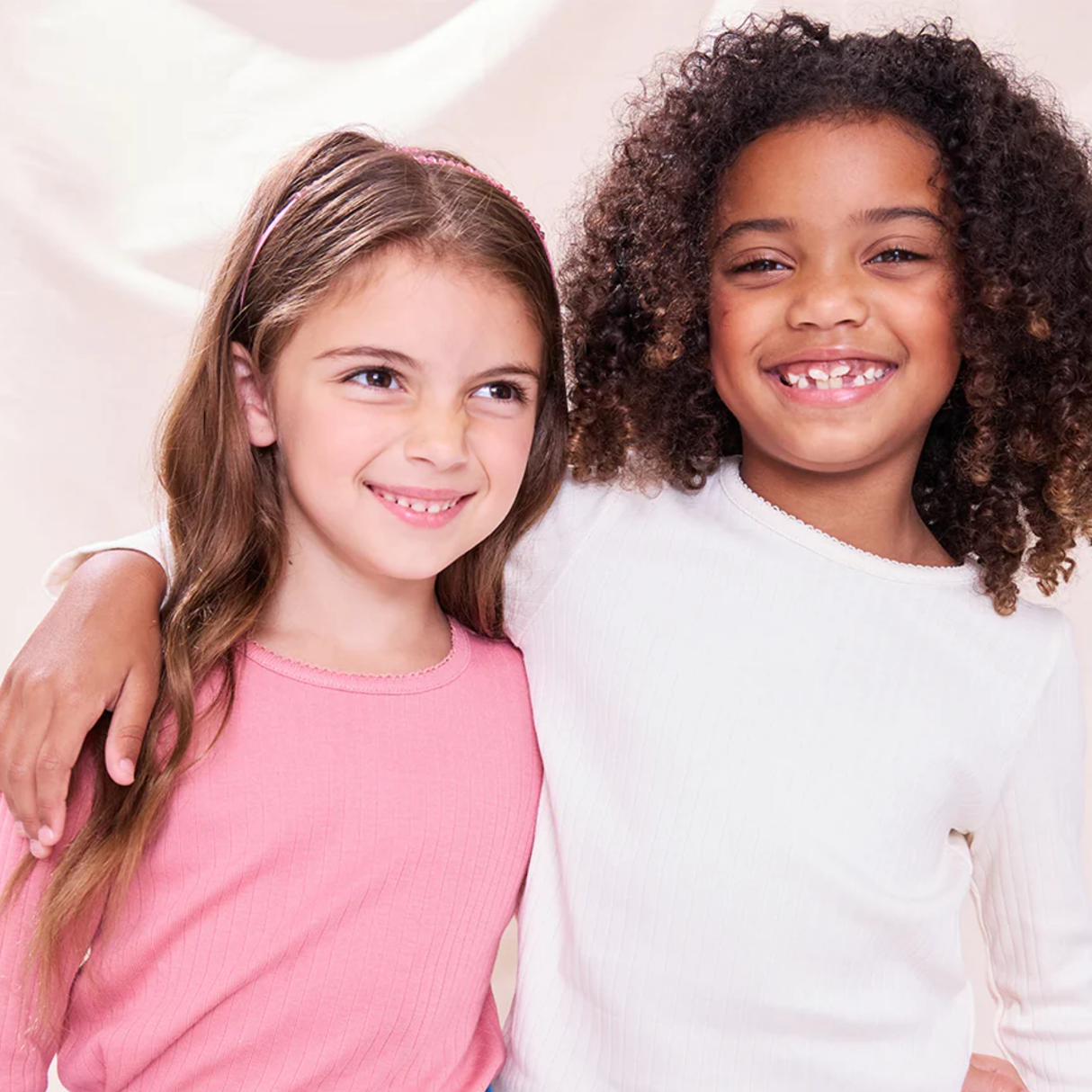 Seesaw Long Sleeve Rib T-shirt - Cream