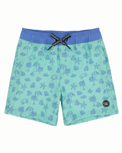 Volley Trunk in Aqua Crystal