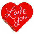 Love You Heart Notebook
