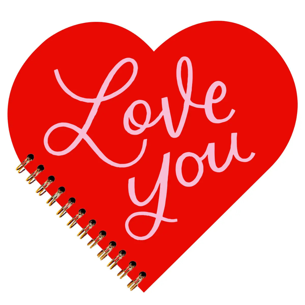 Love You Heart Notebook