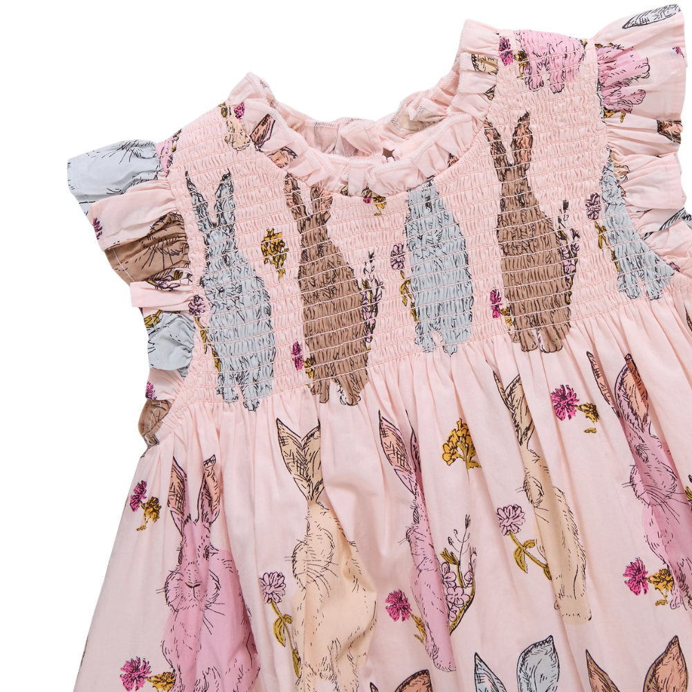 Baby Stevie Dress Set - Vintage Bunnies