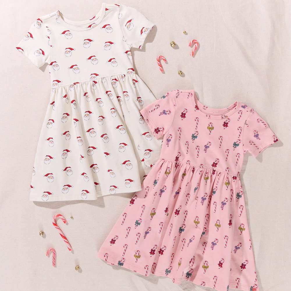 pink chicken santa dress Pink Chicken baby girls jennifer dress set