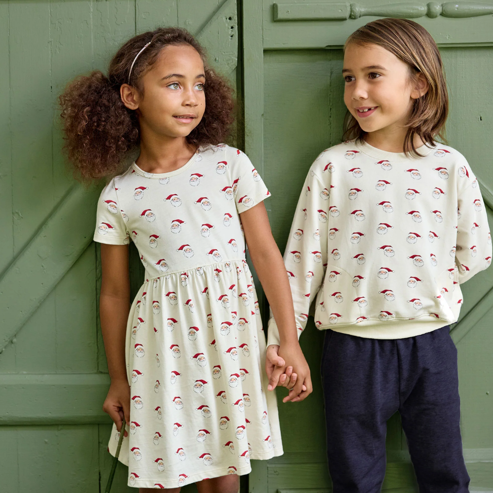 Sunny Dress and Sweatshirt - Mini Santa