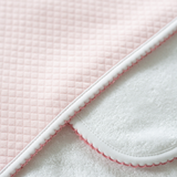 Diamond Baby Towel + Wash Set in Pink/Rosewood