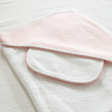 Diamond Baby Towel + Wash Set in Pink/Rosewood