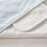 Popcorn Baby Towel + Wash Set in Light Blue