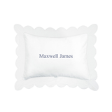 Scalloped Trim Pillow in White
