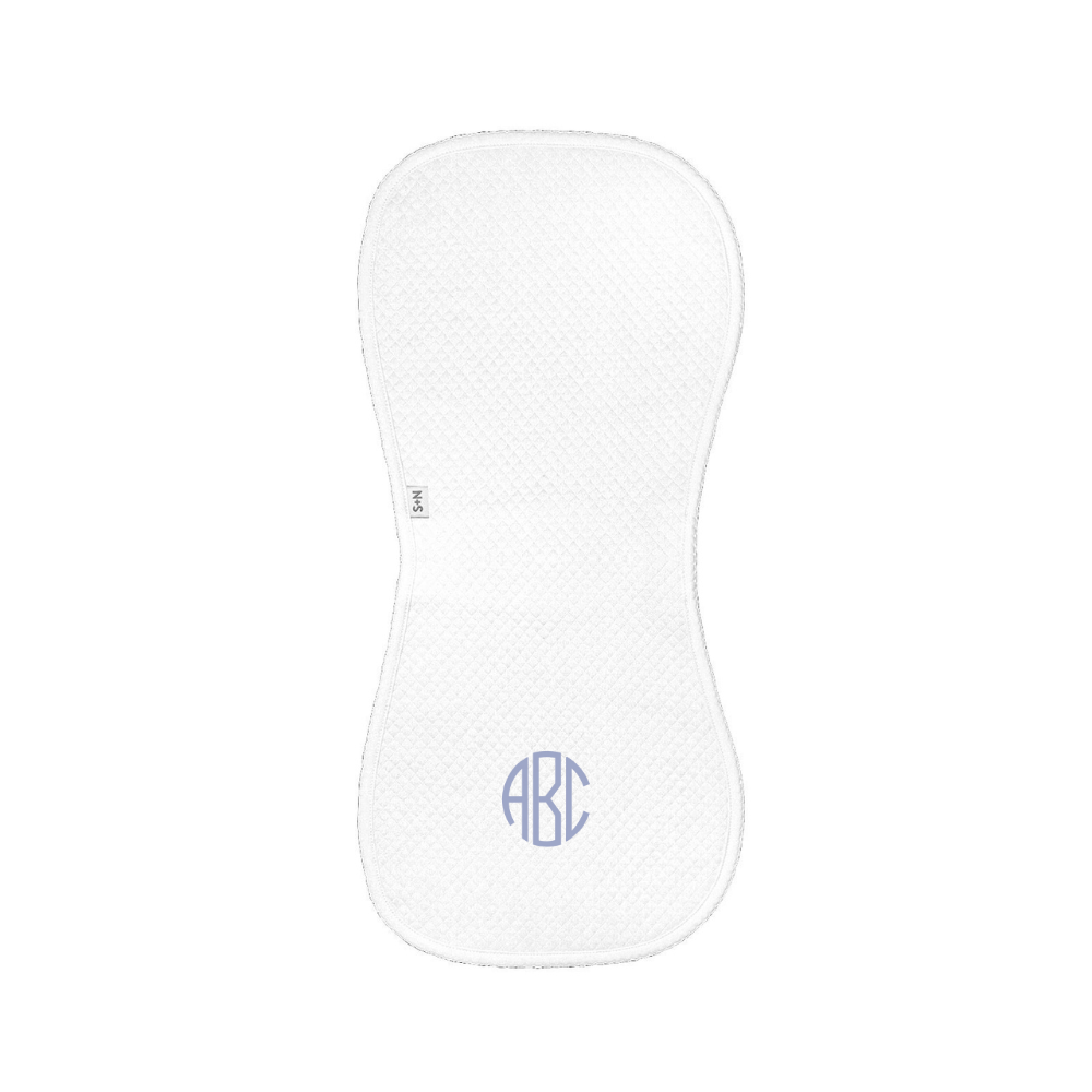 Diamond Baby Burp Cloth in White