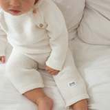 Baby Cozy Knit Romper in Ivory