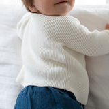 Baby Cozy Knit Sweater in Ivory