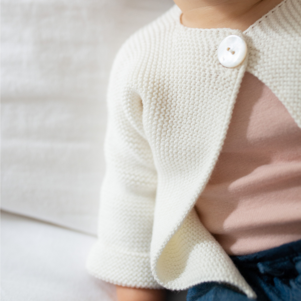 Baby Cozy Knit Sweater in Ivory