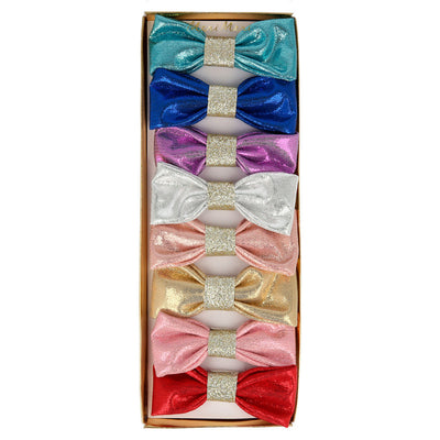Glittery Fabric Hair Bows