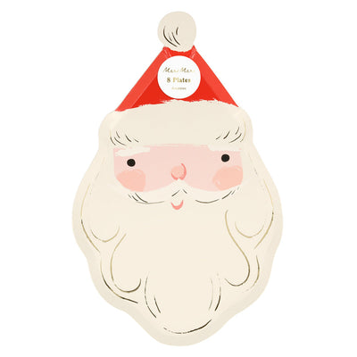 Jolly Christmas Santa Plates
