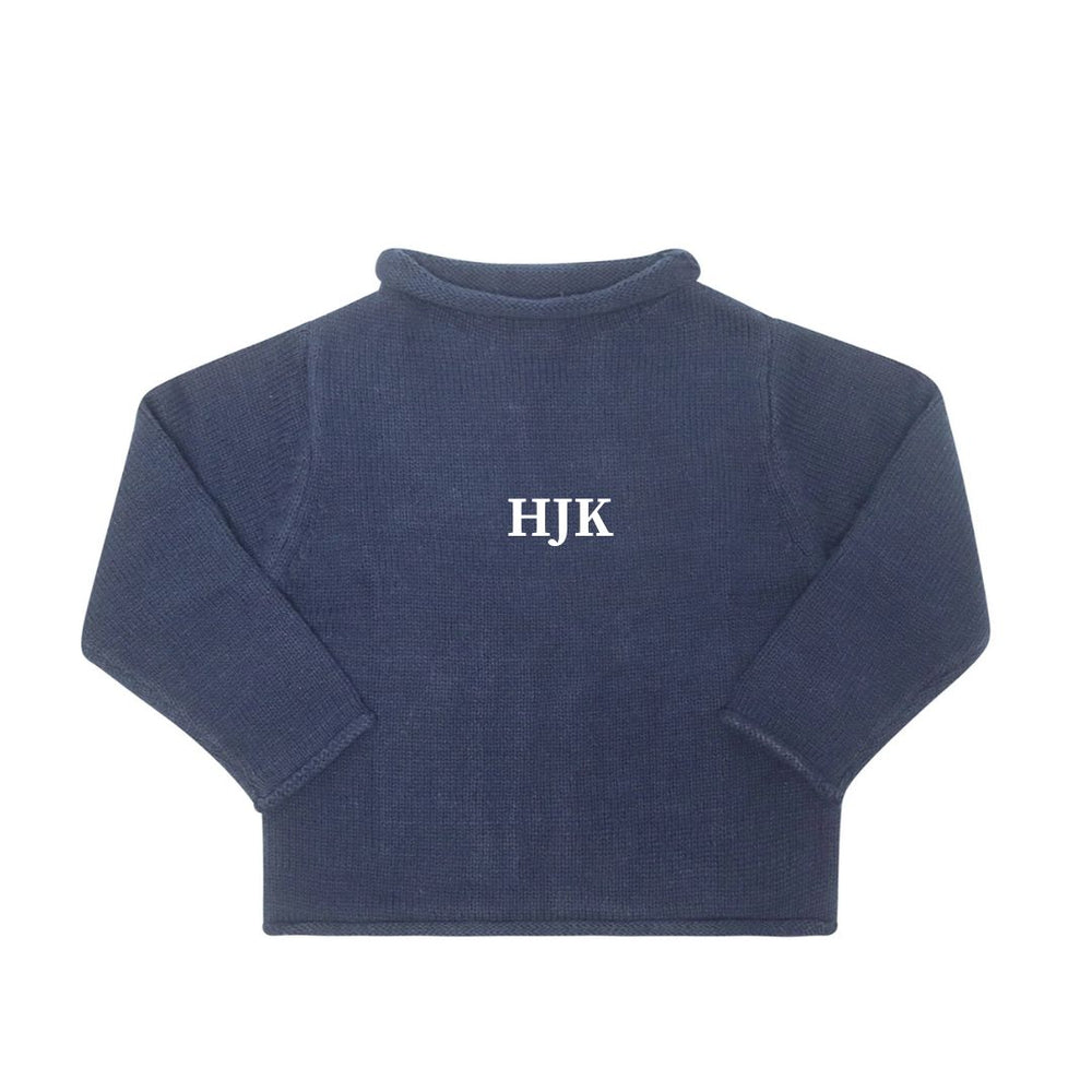 Rollneck sweater with monogram