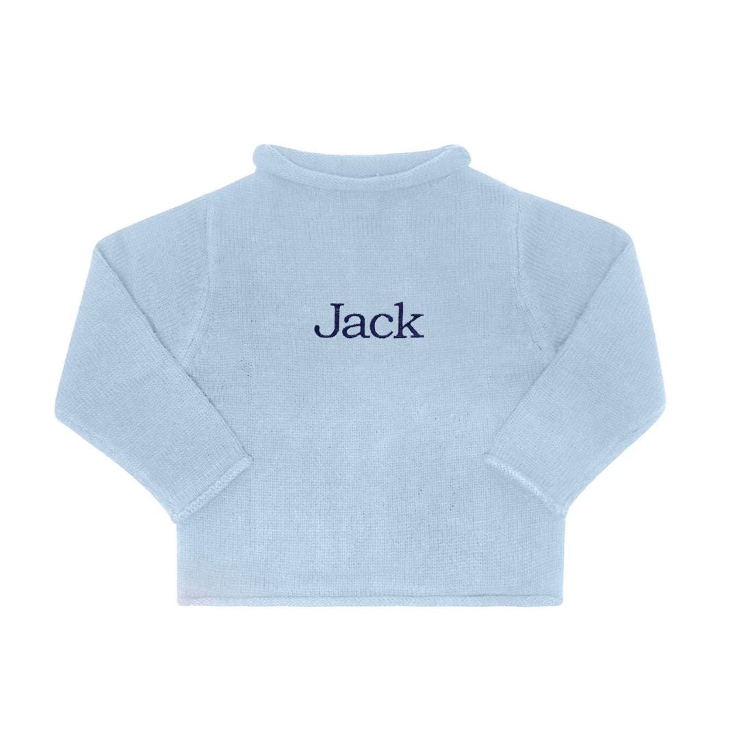 Baby Boy Clothes Rollneck Sweater Light Blue Play Collection