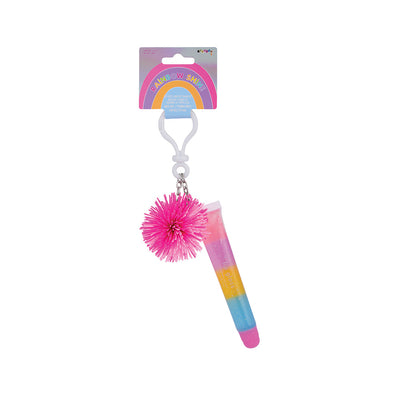 Rainbow Shine Lip Gloss and Keychain Set front