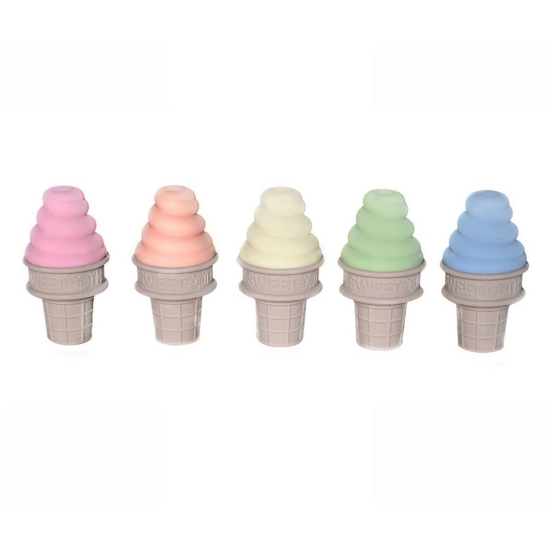 Ice Cream Baby Teether in Pretty Pink