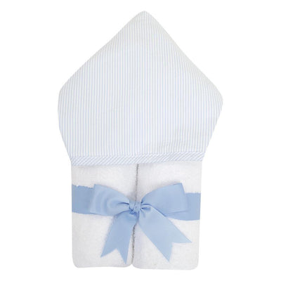 blue hooded towel