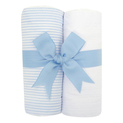 blue burp cloth set