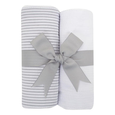 grey burp cloth set