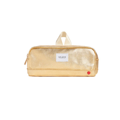 Clinton Pencil Case in Metallic Gold
